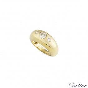 Cartier 18k Yellow Gold Diamond Set Dress Ring